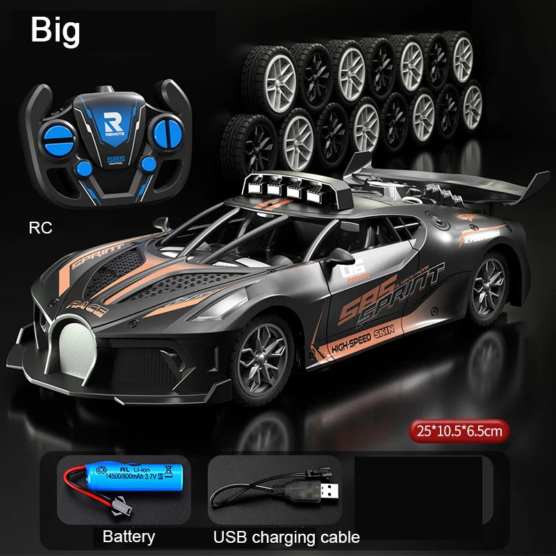 4WD RC Sports Car High Speed Remote Control Mini Scale Model Vehicle Electric Drift Racing Car Toys for Boys Kids Back to School