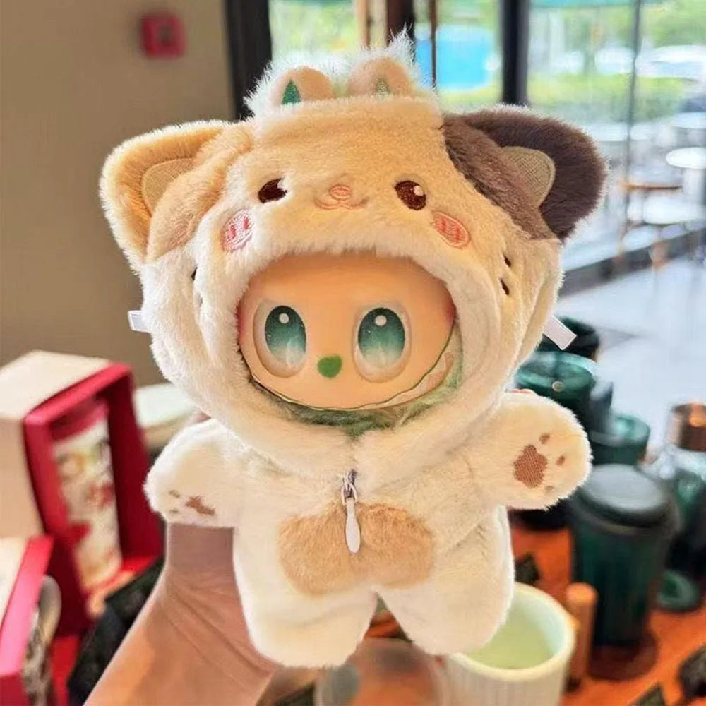 Only Clothes For 15-17cm Labubu Animal Elephant Cute Cat Clothes Set for 15-17cm Labubu Doll Clothes Accessories