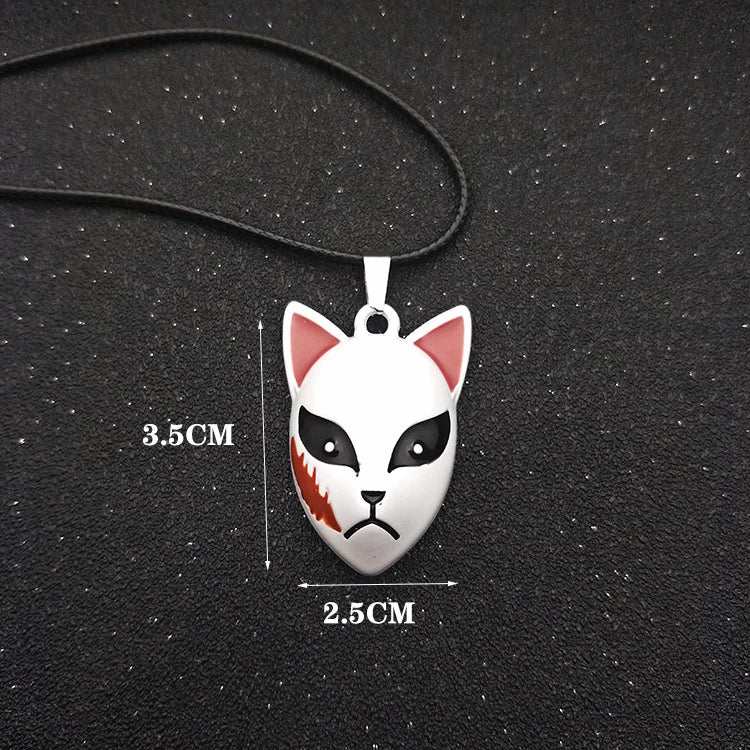 demon slayer pendants key chaintanjiro zodiac rabbit mask y2k accessories cartoon anime metal pendant men cosplay halloween gift
