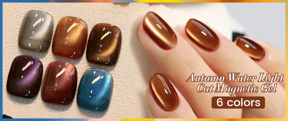 BORN PRETTY 10ml Dark Brown Red Glass Bead Cat Magnetic Gel Nail Polish Semi Permanent Soak Off UV LED Varnish Nail Art Salon