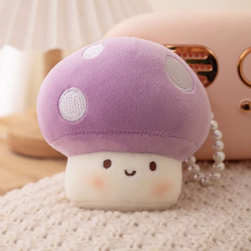 Cute Pendant Small Mushroom Plush Cartoon Doll Bag Hanging Foreign Trade Explosive Mushroom Keychain