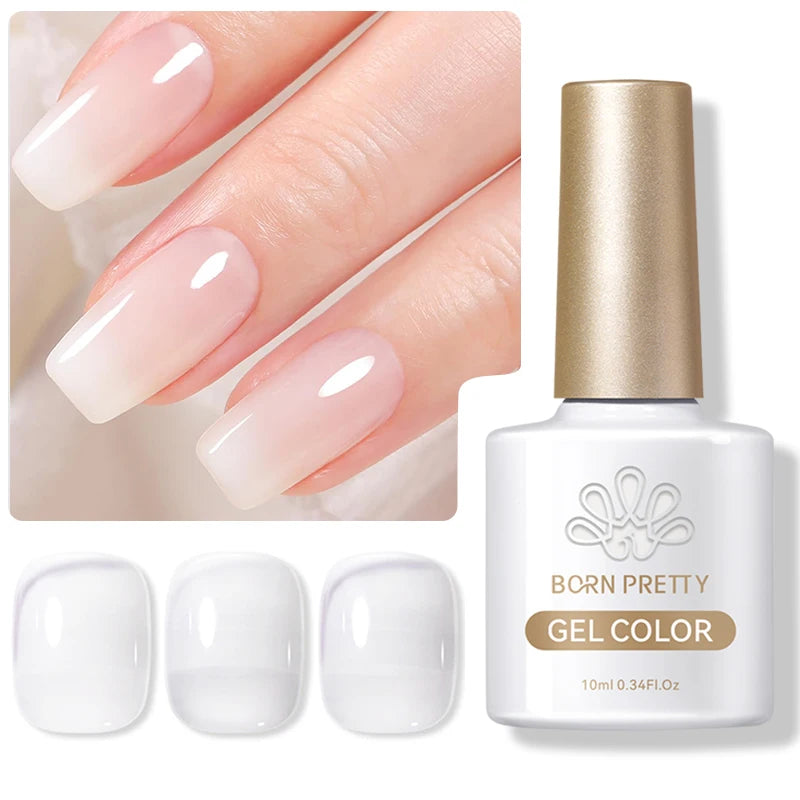BORN PRETTY 10ml Auroras Glitter Cat Magnetic Gel Nail Polish Jelly Glass Bead Semi Permanent Soak Off UV LED Varnish Manicure