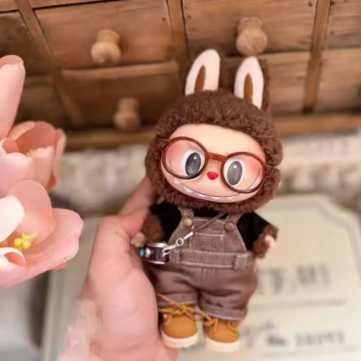 Cute Plush Doll Clothes for Labubu Clothing Solid Candy Color Overalls Pants Outfit Dolls Accessories