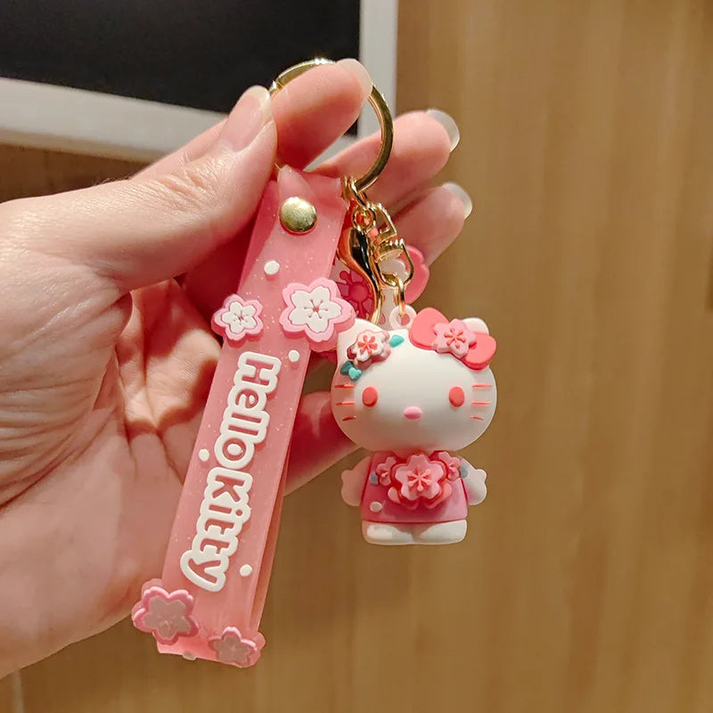 Sakura Sanrio Key Chain Kuromi Melody Key Chain Doll Schoolbag Pendant
