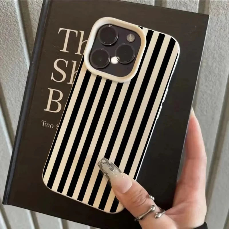 Minimalist Colorful Striped Texture Phone Case For iPhone 17 Air 16 Pro Max 15 14 Plus 13 12 11 Shockproof Silicone Back Cover