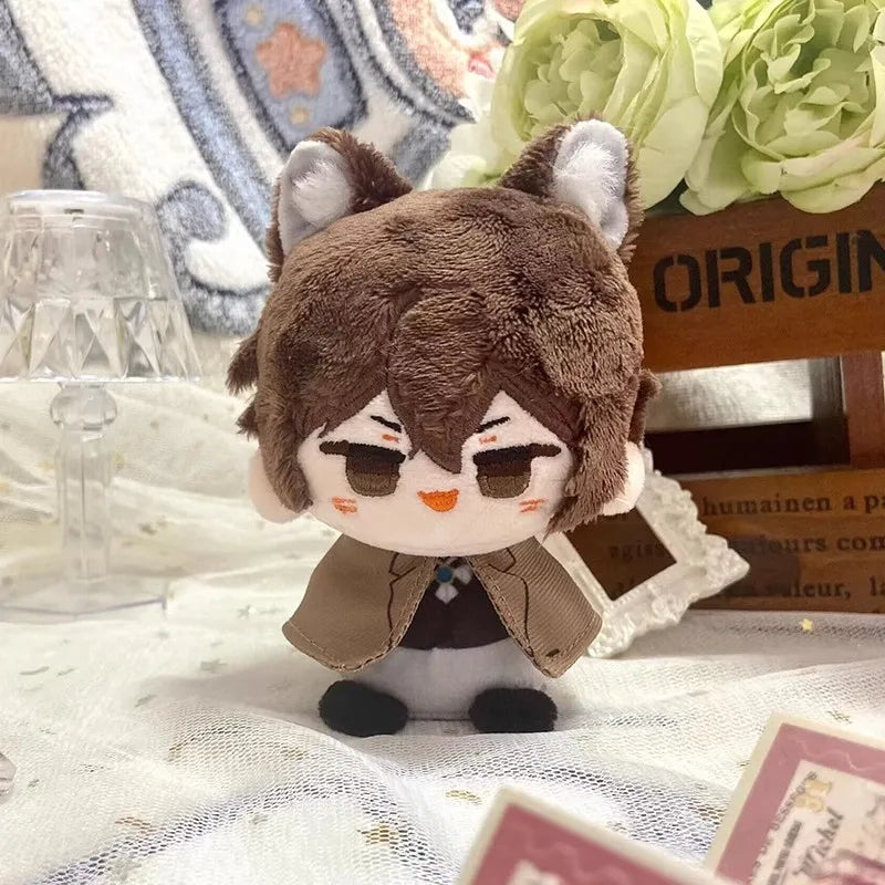10cm Dostoevsky Pendant Plush Dolls Mini Soft Bungo Stray Dogs Keychain Bag Dolls Edogawa Rampo Plush Toys Dazai Osamu XMAS Gift