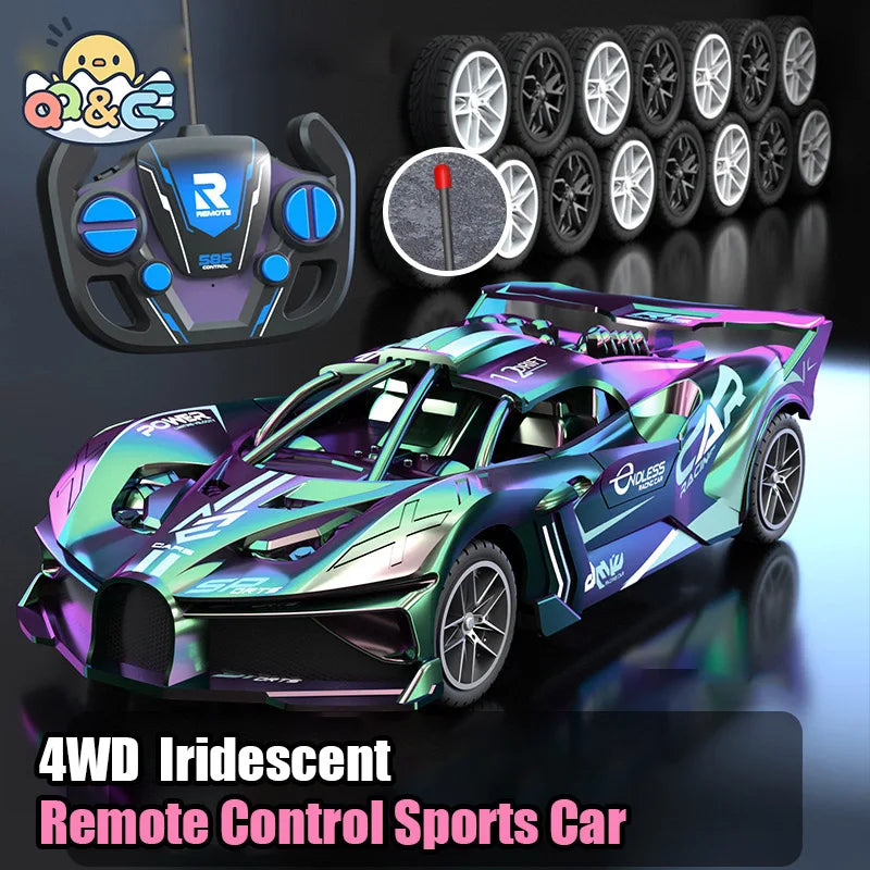 4WD RC Sports Car High Speed Remote Control Mini Scale Model Vehicle Electric Drift Racing Car Toys for Boys Kids Back to School