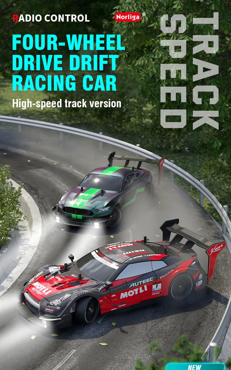 1/14 Large Remote Control Drift Car 2.4G 50km/h High Speed Electric RC Racing Supercar Toys for Boys Children's Birthday Gift