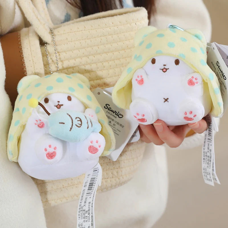 Sanrio Carpet Bear Plush Toy Pendant Kawaii Soft Stuffed Dolls Plush Keychains Home Car Decoration Plush Toys Phone Keyrings
