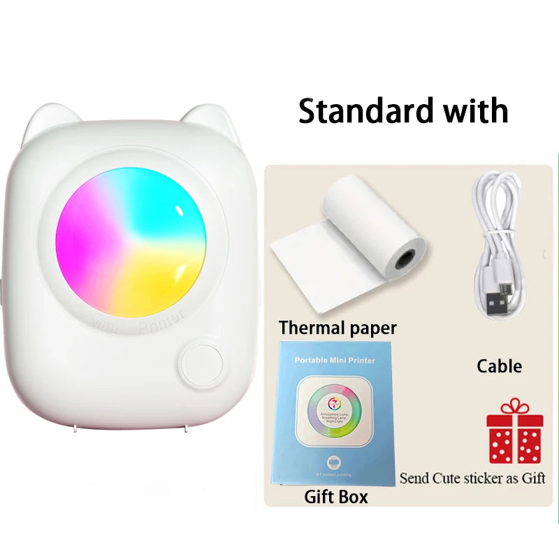 C9 mini HD printer portable sticker label Printer Bluetooth pocket thermal printer with paper for student note inkless printing