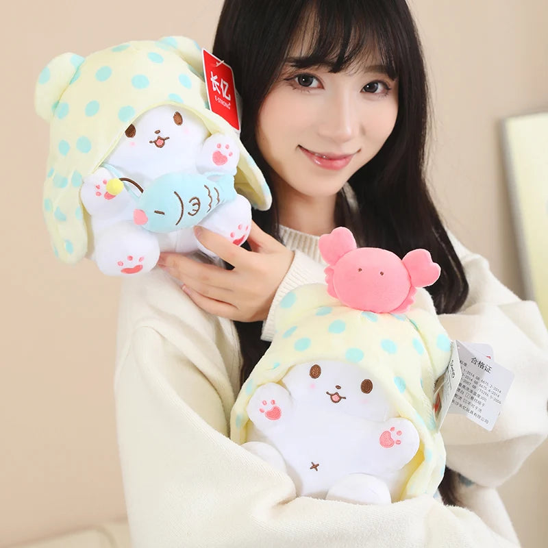 Sanrio Carpet Bear Plush Toy Pendant Kawaii Soft Stuffed Dolls Plush Keychains Home Car Decoration Plush Toys Phone Keyrings