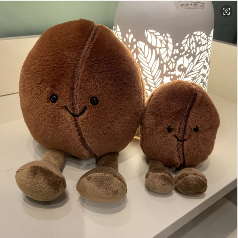 Jellycat Fashion Cute Coffee Bean Doll Stuffed Anime Coffee Food Plush Toy Cartoon Soft Plushies Home Table Decorations