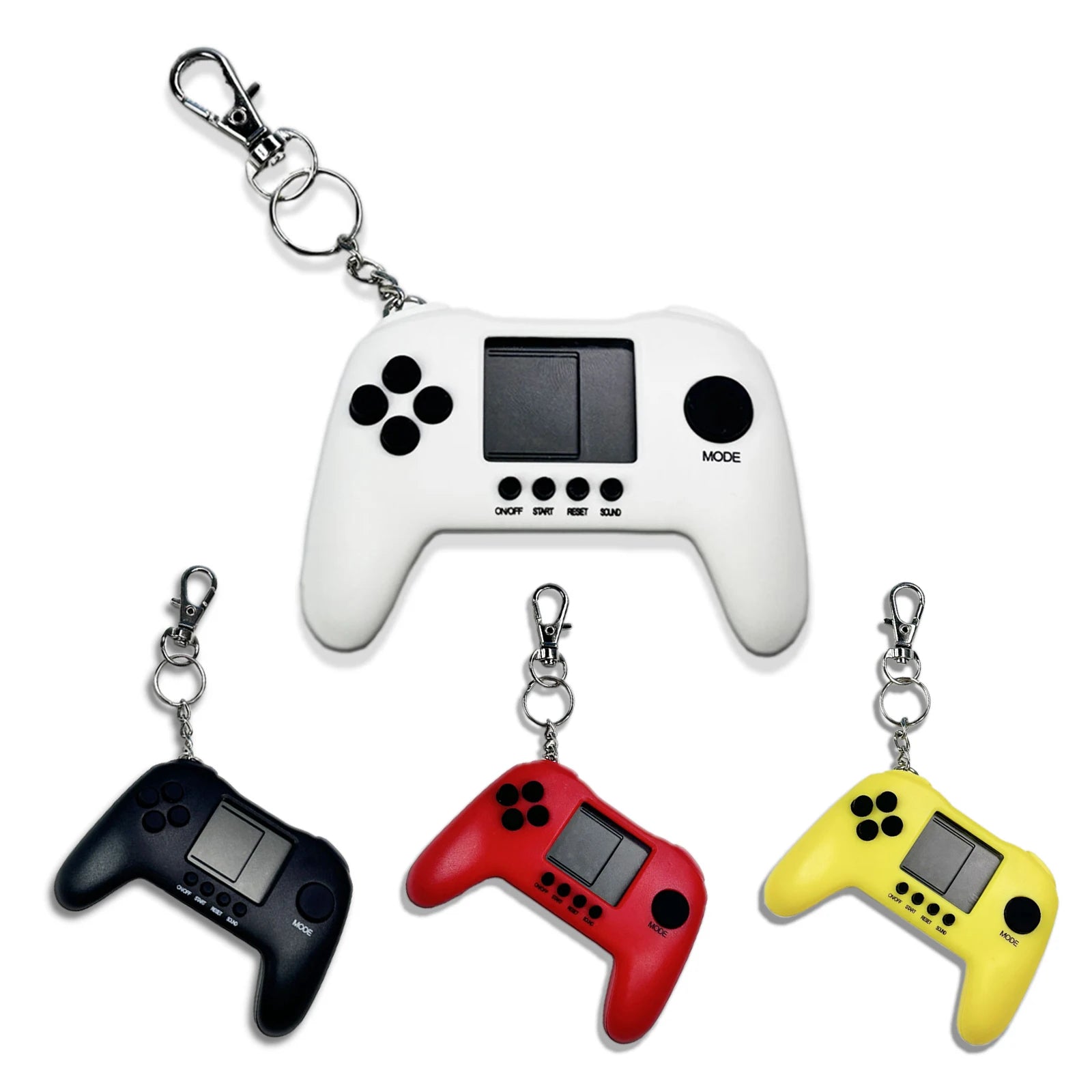 GAMINJA GC61 Mini Handheld Game Players Machine Pocket Game Console Built in Retro Games Use for Key Chain Ring Holder