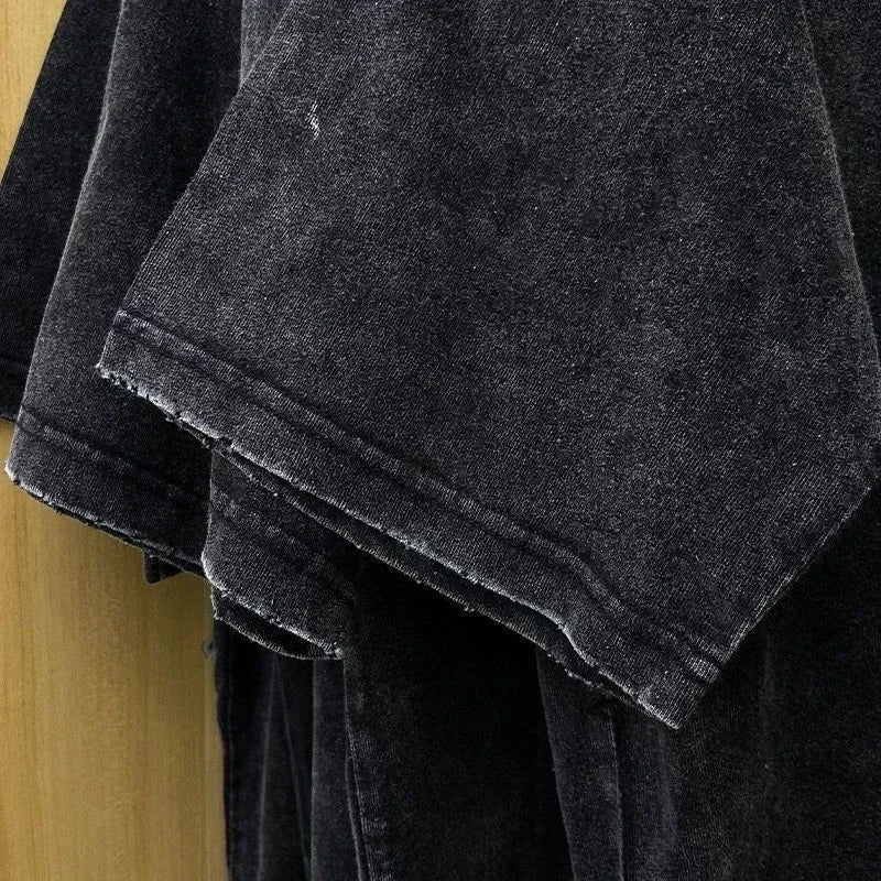 Summer New Demon Slayer Anime Tokitou Muichirou Peripheral Washed T-shirt Men and Women Loose Casual Harajuku Short Sleeved Top