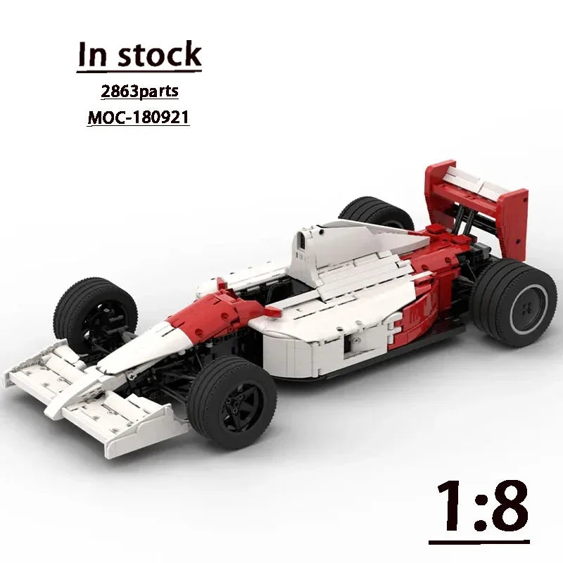 MOC-180921 Formula F1 MP4/6 1:8 Building Block Model 2863 PartsMOC Creative Boy Kids Birthday Building Blocks Toy Gift