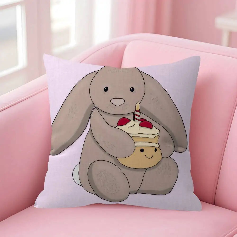 Cute Cartoon J-JellycatS Anime(1)  Maple Design Cushion Cover Happy Autumn Harvest decor Holiday Decorati Pillow Cover