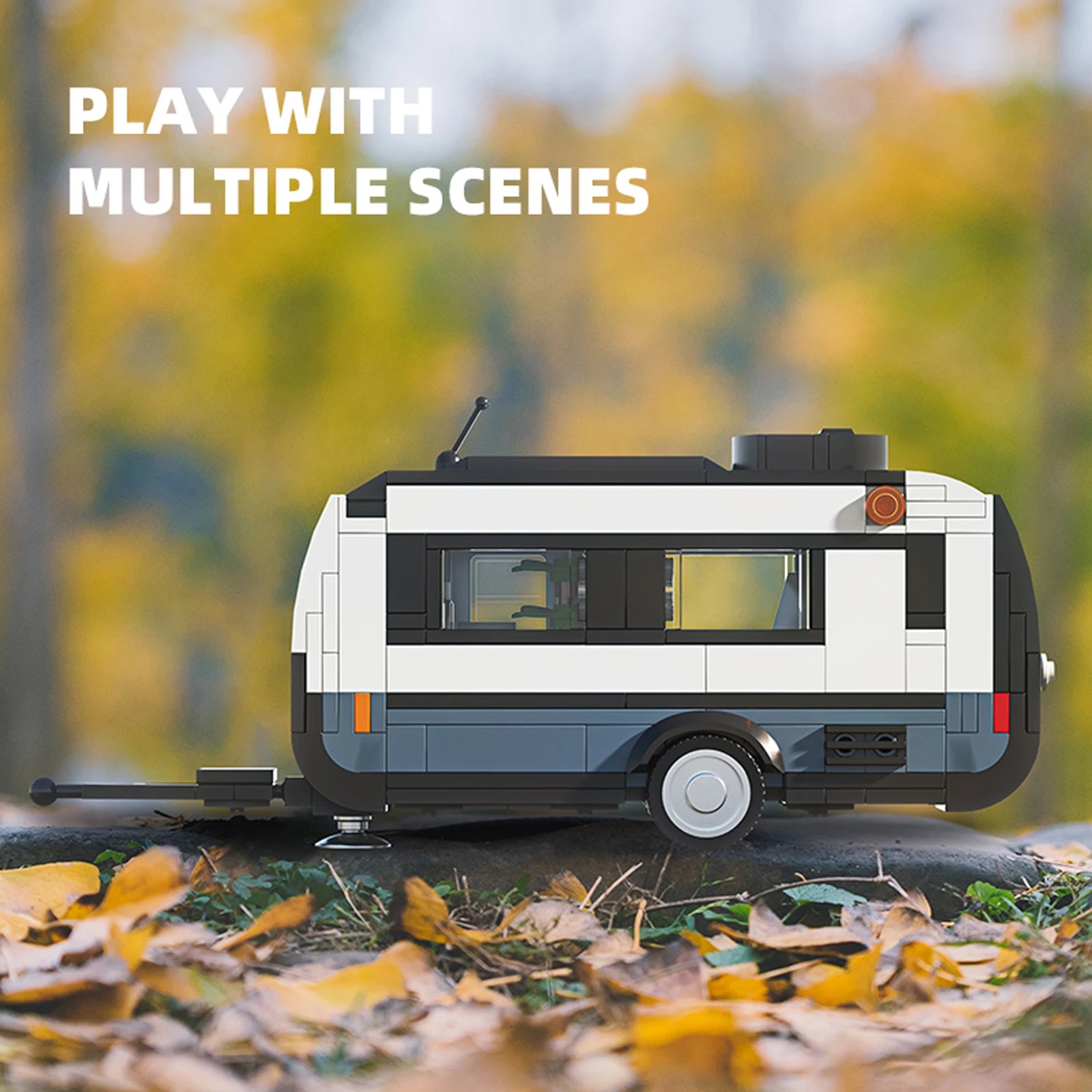 66117 Travel Trailer Model 393pcs Building Block Set SUV Series MOC Bricks Desktop Decoration Kids Toys Gift