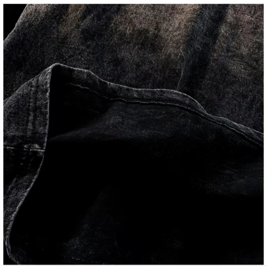 2025 summer American vintage Washed men's T shirt Wolf Head Print Tank Top Gym Fitness Sleeveless T shirt Exercise Vest Women