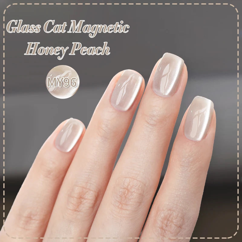 BORN PRETTY 10ml Dark Brown Red Glass Bead Cat Magnetic Gel Nail Polish Semi Permanent Soak Off UV LED Varnish Nail Art Salon