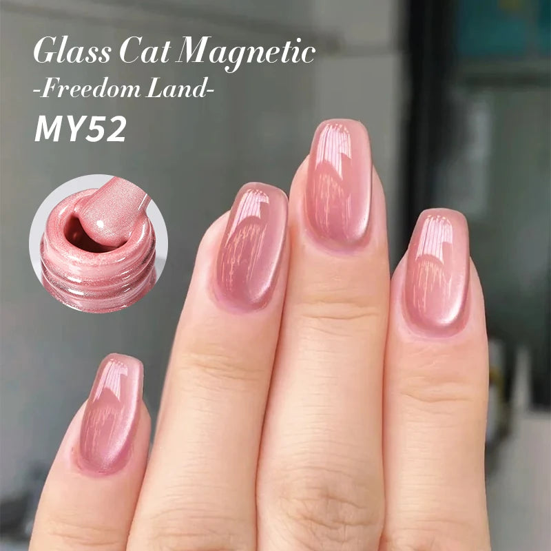 BORN PRETTY 10ml Dark Brown Red Glass Bead Cat Magnetic Gel Nail Polish Semi Permanent Soak Off UV LED Varnish Nail Art Salon