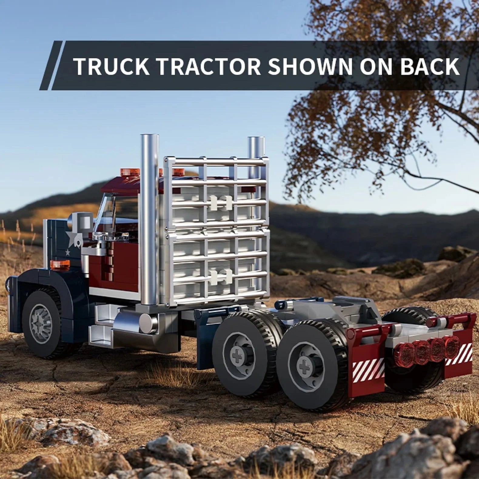 European&American Truck Head Building Blocks MOC Connectable Container Trailer Model Bricks Educational Toys For kids Gifts