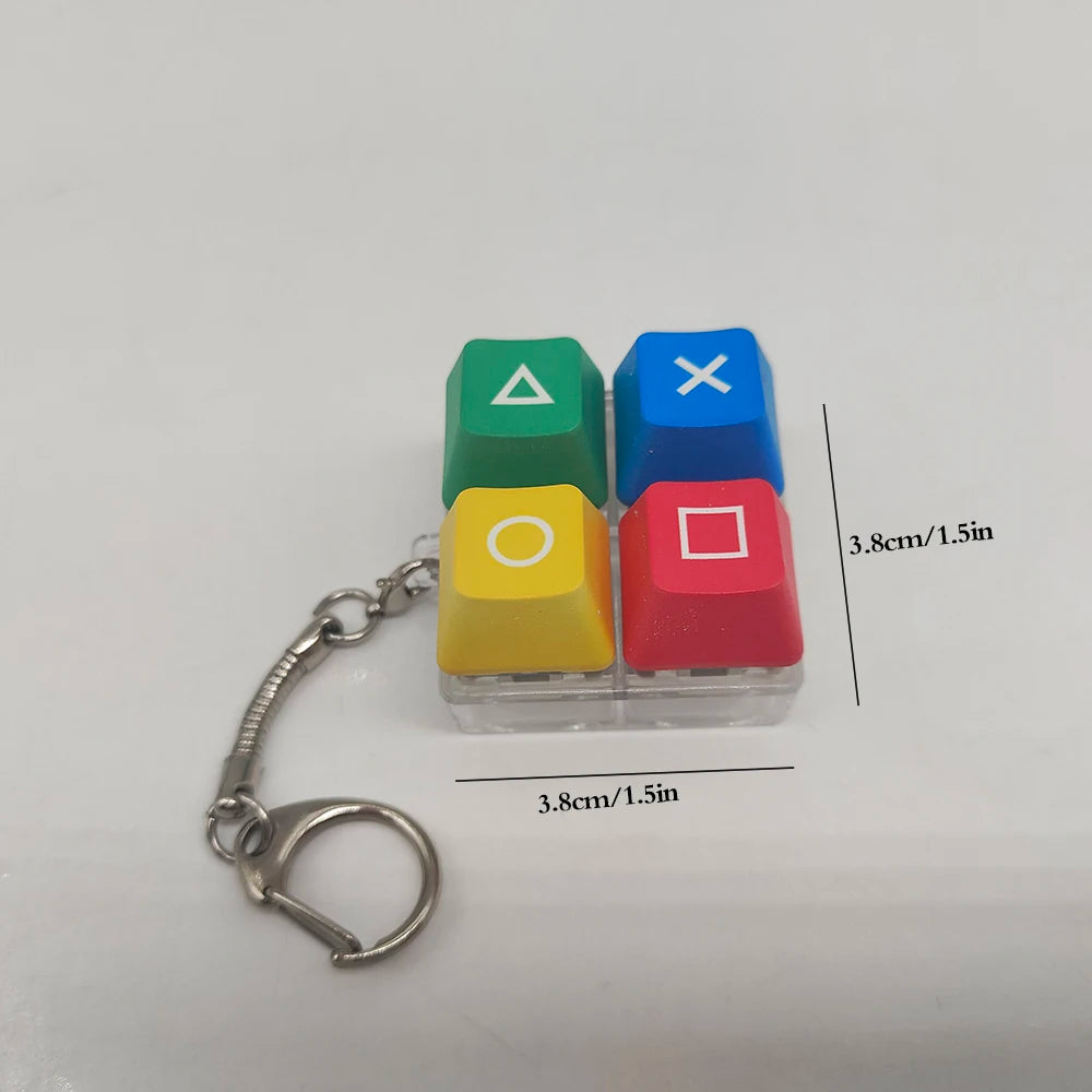 Mechanical Keyboard Key Cap Shaft Tester Keychain Key Ring Fingertip Press Dlow Pressure Toy Novelty Toy