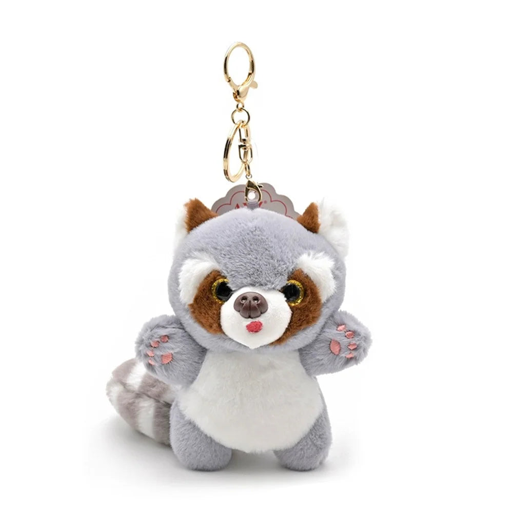 Cute Cartoon Red Panda Plush Toy Pendant Zoo Cultural Key Chain Figure Wholesale Raccoon Hanging