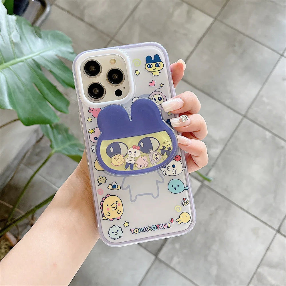 Funny cartoon magnetic stand phone case for iPhone 16 Pro Max 14 15 pro 16 cover with Magsafe cute protection shockproof cover