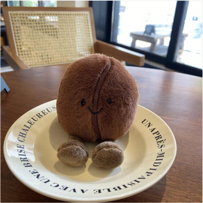 Jellycat Fashion Cute Coffee Bean Doll Stuffed Anime Coffee Food Plush Toy Cartoon Soft Plushies Home Table Decorations
