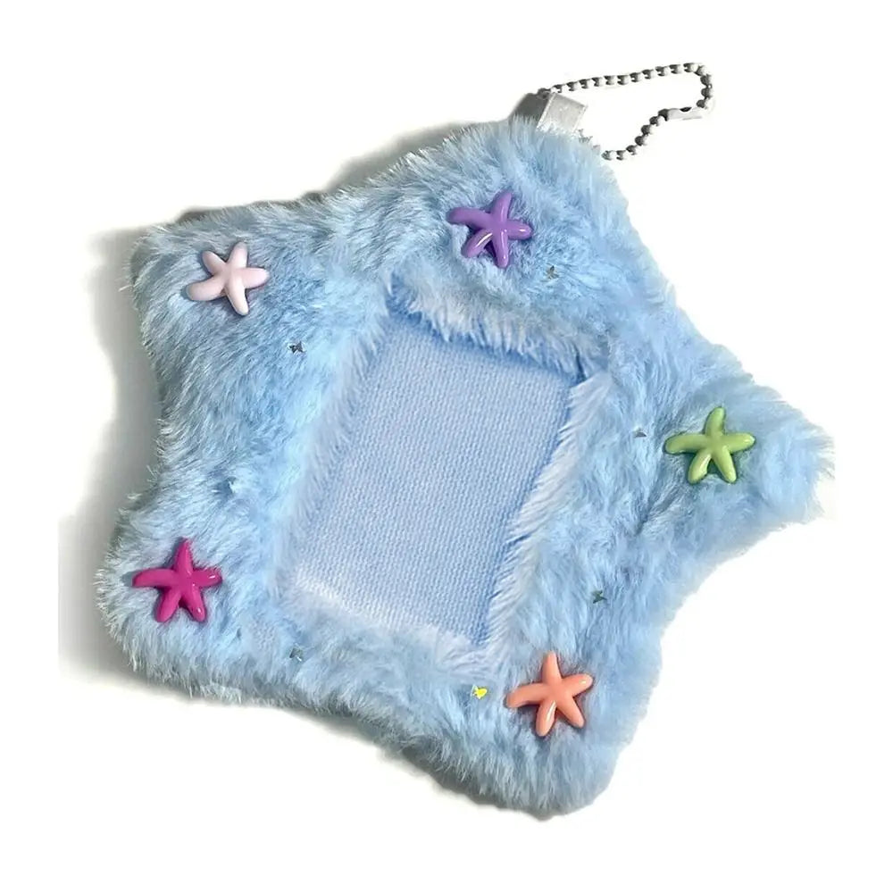 Cartoon Cute Plush Photocard Case Cartoon Bag Keychain Fox Photocard Case Student Card Holder Idol Photos Protective Cover