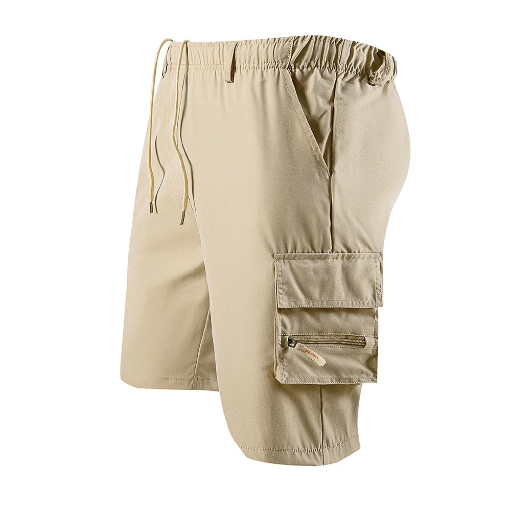 Men's Tactical Cargo Shorts Summer Solid Color Casual Short Pants Camouflage Pocket Military Sports Pants Male Jogging Shorts