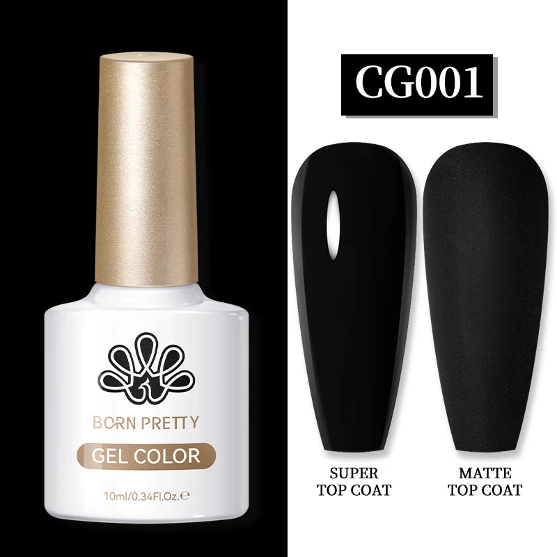 BORN PRETTY  Matte Top Coat Gel Polish 10ml Full Coverage Long Lasting Gorgeous Color Soak Off UV LED Nail Art Salon DIY Home