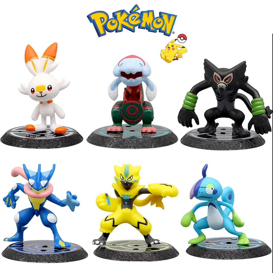 Pokemon 6 unids/set figura de Anime Pikachu 6-7cm figura Charizard Blastoise Squirtle Bulbasaur modelo de figuras de acción jugu