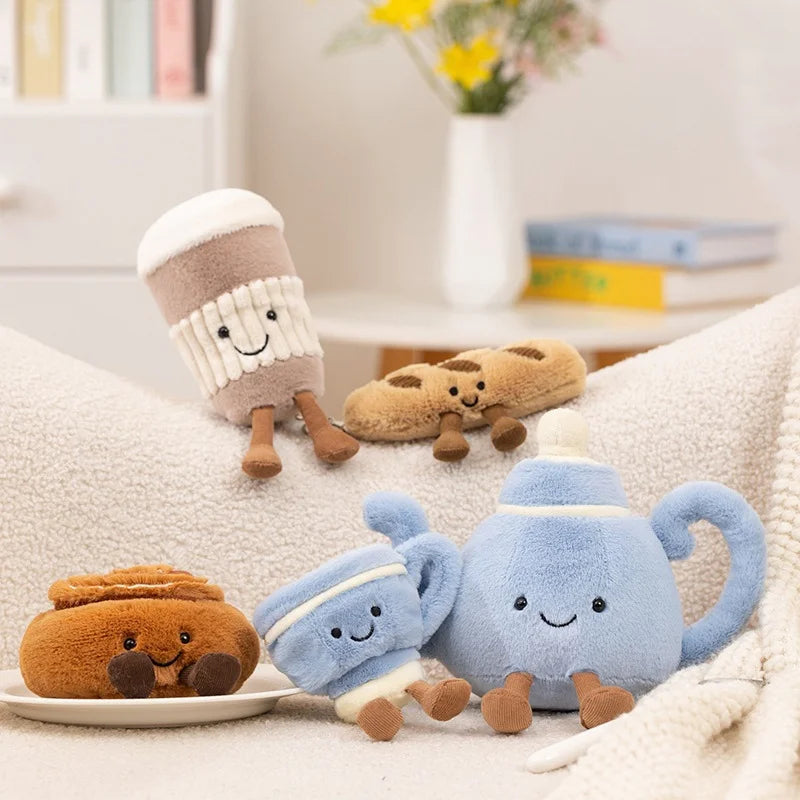 Jellycat's latest afternoon tea series stuffed plush toys, figurines, cartoon anime, cute children's birthday gifts, fun dolls