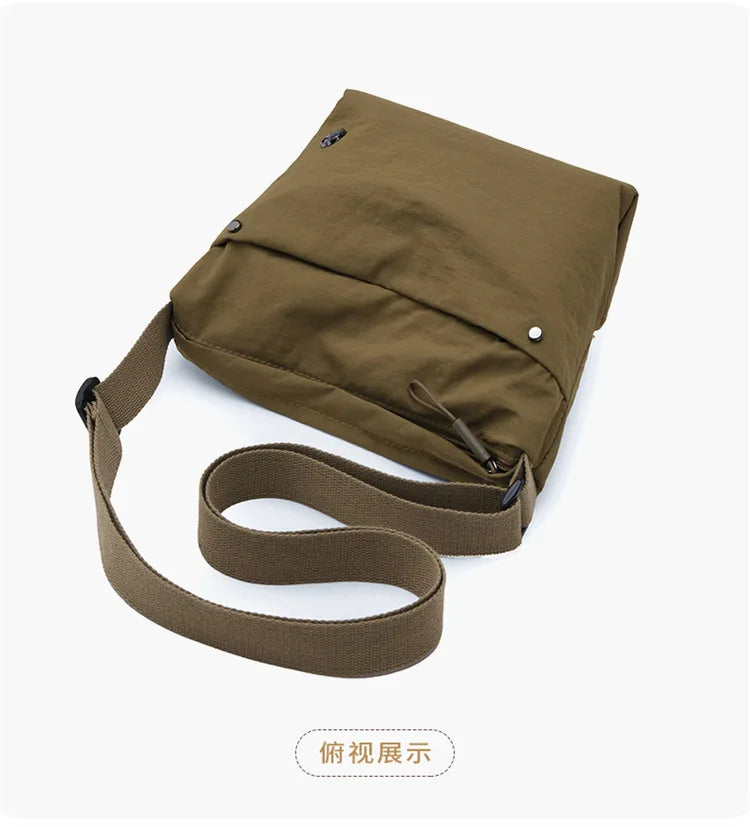 Ultra-light Nylon Crossbody Bag for Women Adjustable Wide Strap Lightweight Women's Bag Zipper Closure Stylish Messenger Bag