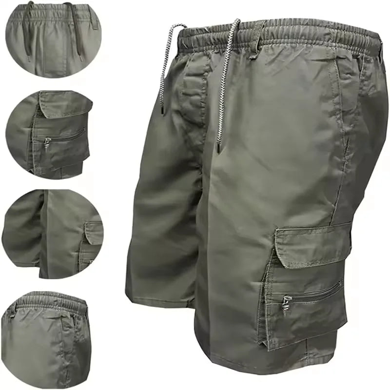 Lightweight Tactical Shorts Mens Casual Cargo Short Pants Summer Multi-Pockets Workwear Outdoor Sports Running Essentials Shorts