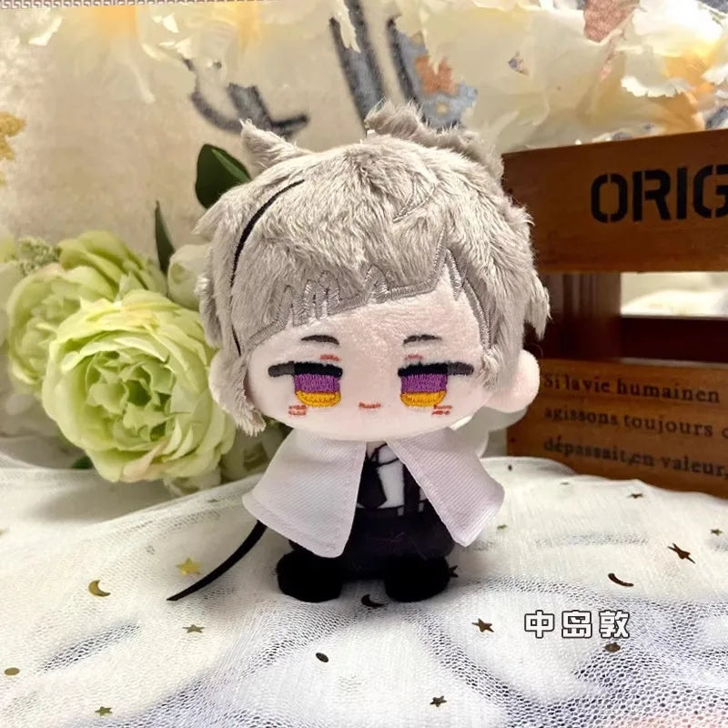 10cm Dostoevsky Pendant Plush Dolls Mini Soft Bungo Stray Dogs Keychain Bag Dolls Edogawa Rampo Plush Toys Dazai Osamu XMAS Gift
