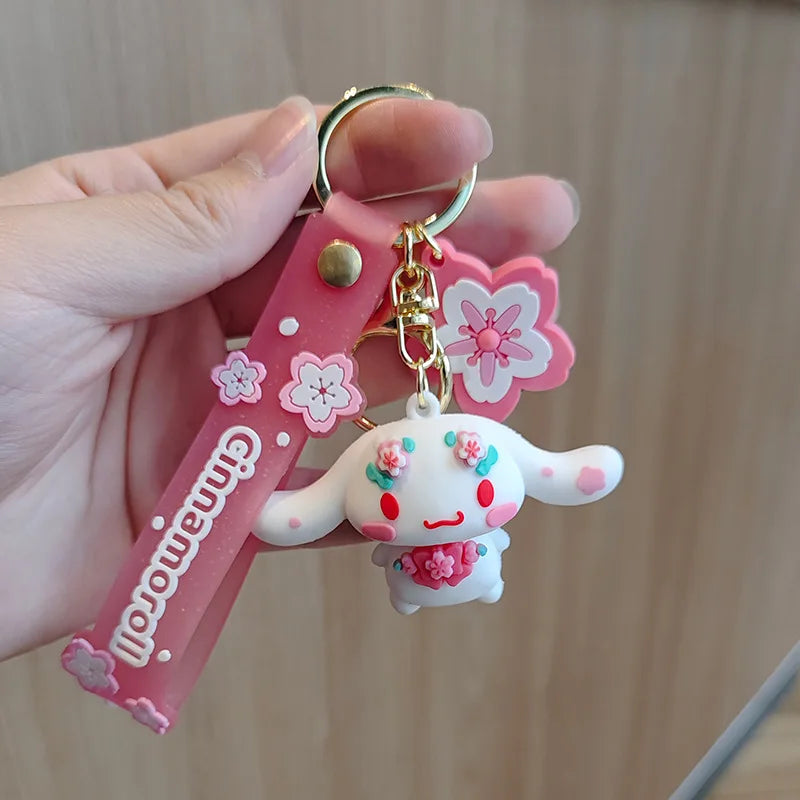 Sakura Sanrio Key Chain Kuromi Melody Key Chain Doll Schoolbag Pendant
