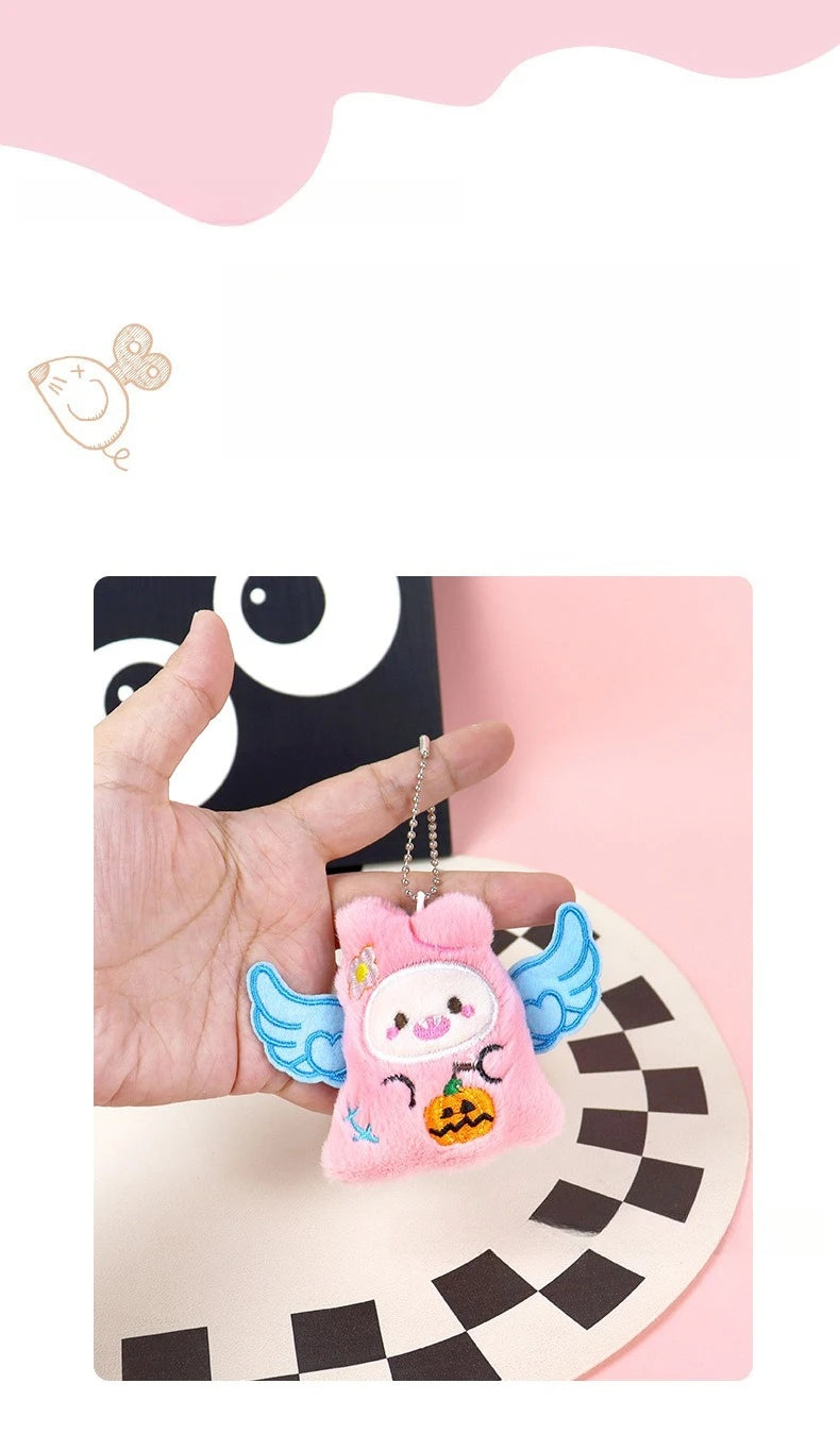 Miniso Halloween decorations Little Demon Sanrio Plush pendant Apiao style Kulomi bag hanging decoration