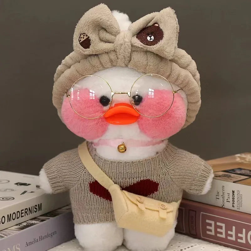 30cm Kawaii Lalafanfan Duck Plush Toy Cartoon Lalafanfan Duck Doll Soft Stuffed Animal Plushie Birthday Gifts For Girl Children