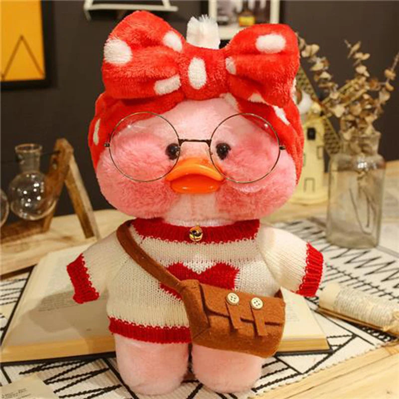 30cm Kawaii Lalafanfan Duck Plush Toy Cartoon Lalafanfan Duck Doll Soft Stuffed Animal Plushie Birthday Gifts For Girl Children