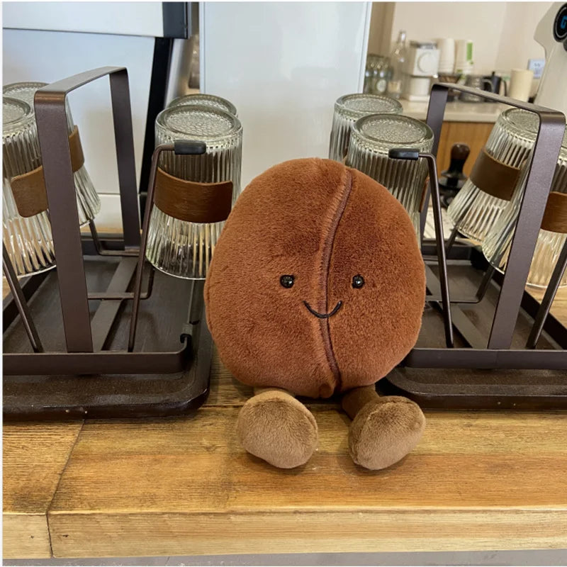 Jellycat Fashion Cute Coffee Bean Doll Stuffed Anime Coffee Food Plush Toy Cartoon Soft Plushies Home Table Decorations