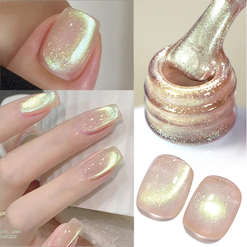 BORN PRETTY 10ml Dark Brown Red Glass Bead Cat Magnetic Gel Nail Polish Semi Permanent Soak Off UV LED Varnish Nail Art Salon