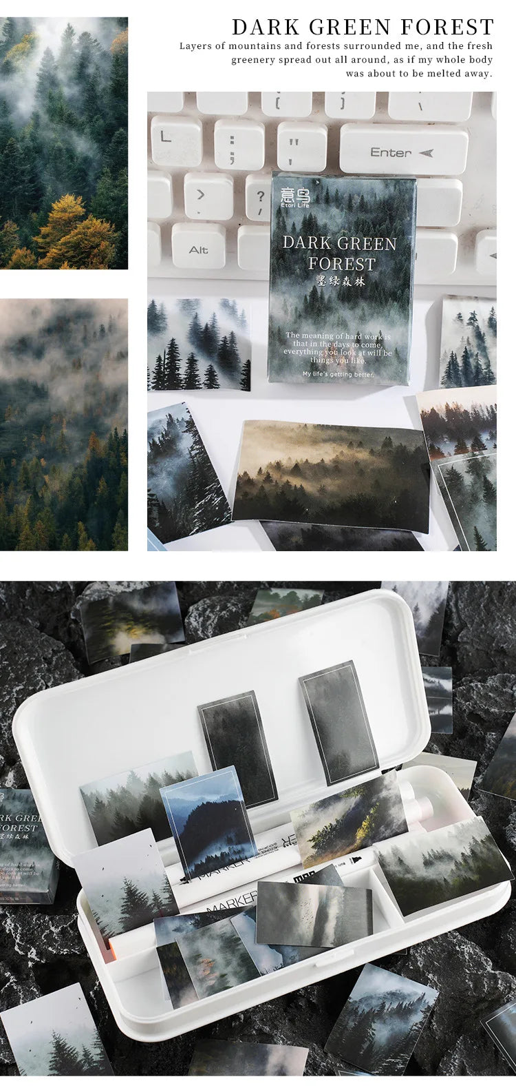 30 Pcs Kawaii Paper Sticker Set Deep Forest Self-adhesive Stationery Stickers For Arts Craft Diy Scrapbooking Diary Album Planne
