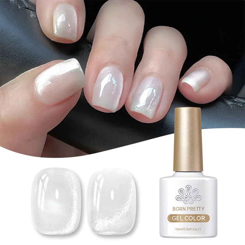 BORN PRETTY Cat Magnetic Gel Nail Polish 10ml Crystal Holographics Glass Bead Semi Permanent Soak Off UV LED Nail Art Manicure
