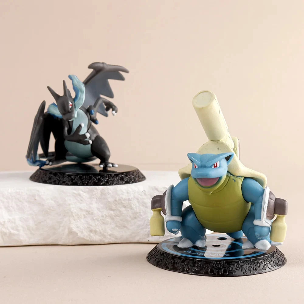 Pokemon 6 unids/set figura de Anime Pikachu 6-7cm figura Charizard Blastoise Squirtle Bulbasaur modelo de figuras de acción jugu