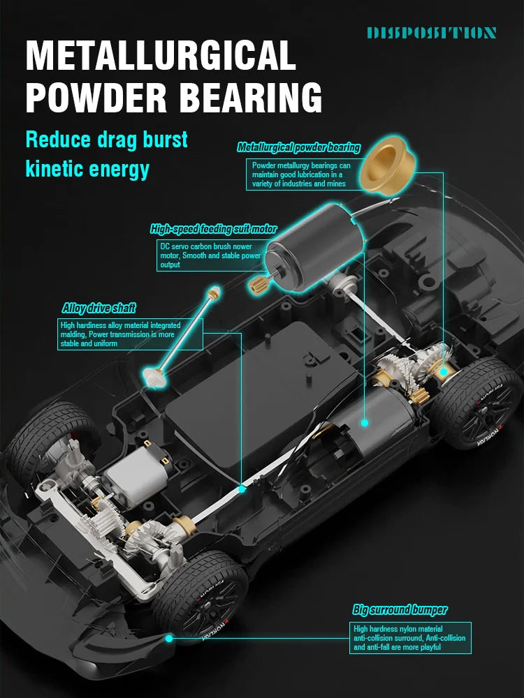 1/14 Large Remote Control Drift Car 2.4G 50km/h High Speed Electric RC Racing Supercar Toys for Boys Children's Birthday Gift