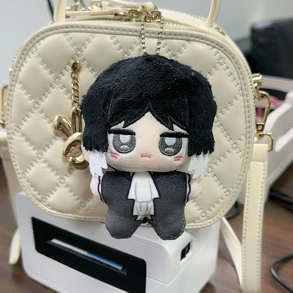 Anime Bungou Stray Dogs Plush Keychain 10CM Dazai Osamu Nakahara Chuuya Soft Stuffed Toys Birthday Gift