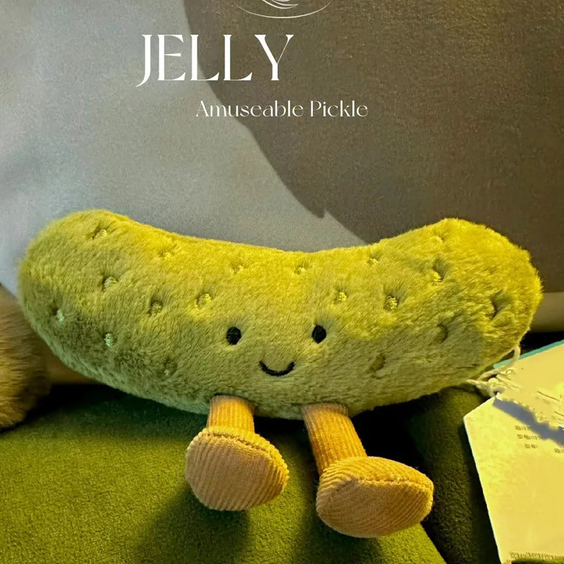 2025 Soft Plush Pickled Cucumber Toys Kawaii Cartoon Dolls Children'S Room Decoration Cushions Pillows Gifts Plush Toy With Legs