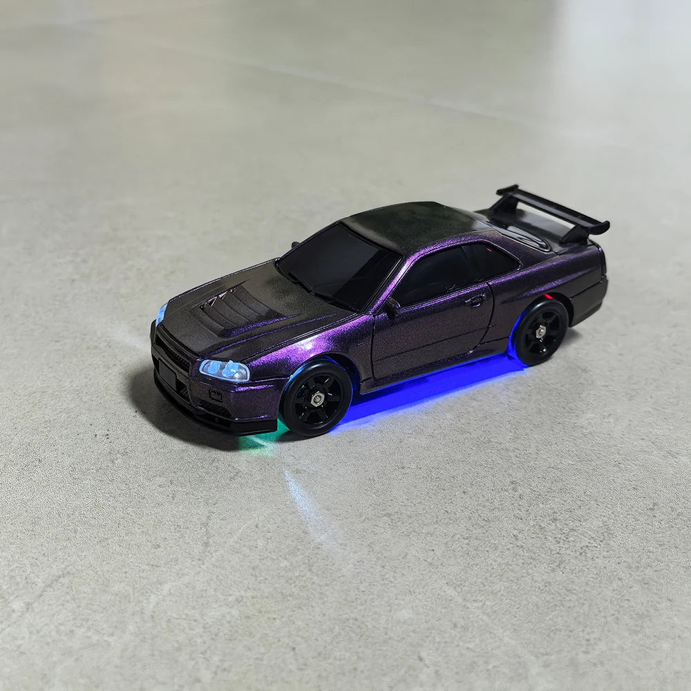 HBToys 1:43 Scale RC Car Simulation Racing Model Dual-Body Dual-Tire Version 2.4G 4WD ESP Gyro Drift Car for Toy Hobbies